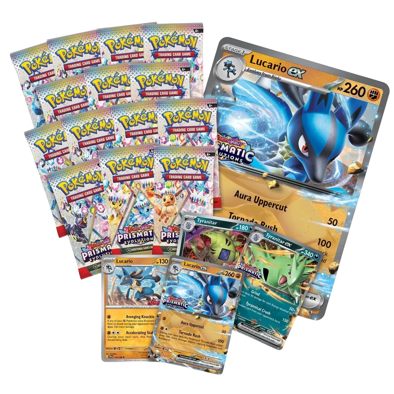 Pokémon TCG: Prismatic Evolutions Lucario ex & Tyranitar ex Premium Collection