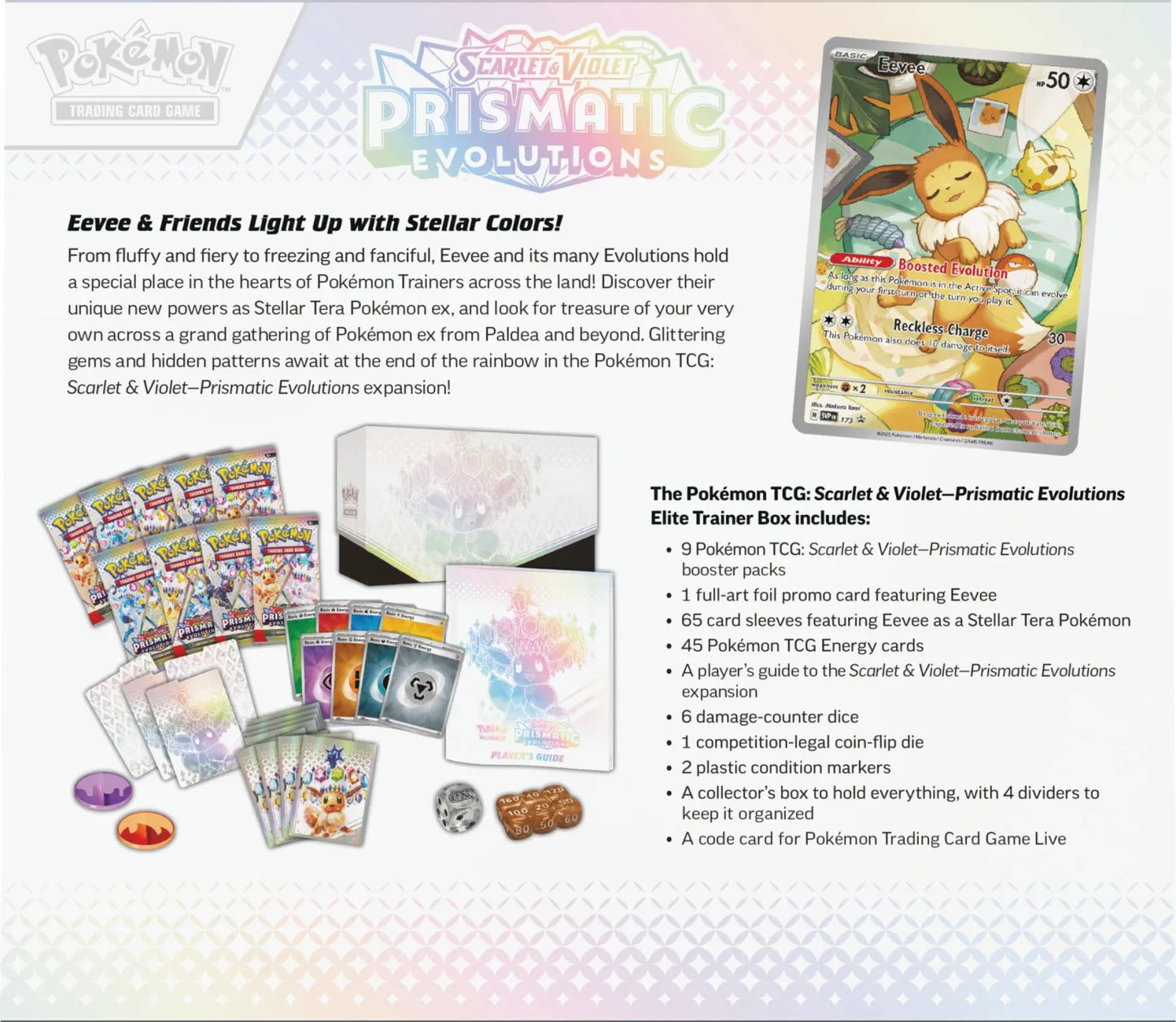 PRE ORDER - Pokemon Prismatic Evolutions Elite Trainer Box