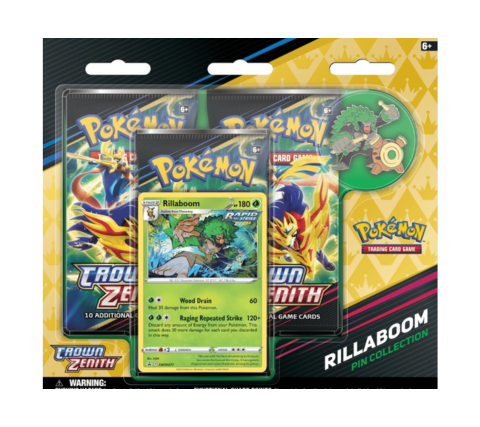 Pokemon Crown Zenith Pin Collection – Rillaboom