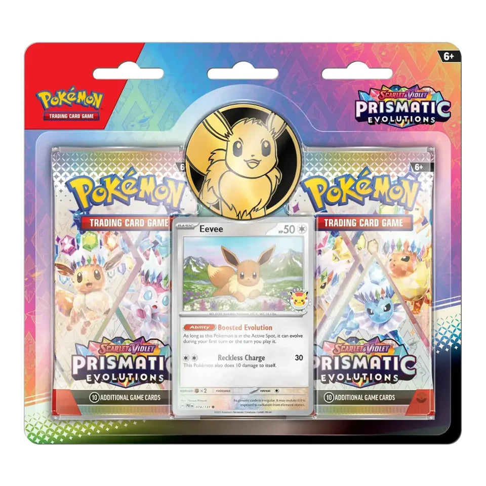 Prismatic Evolutions 2 Pack Blister Eevee Pokémon Day 2025